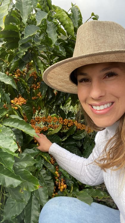 Produtora e frutos amarelos